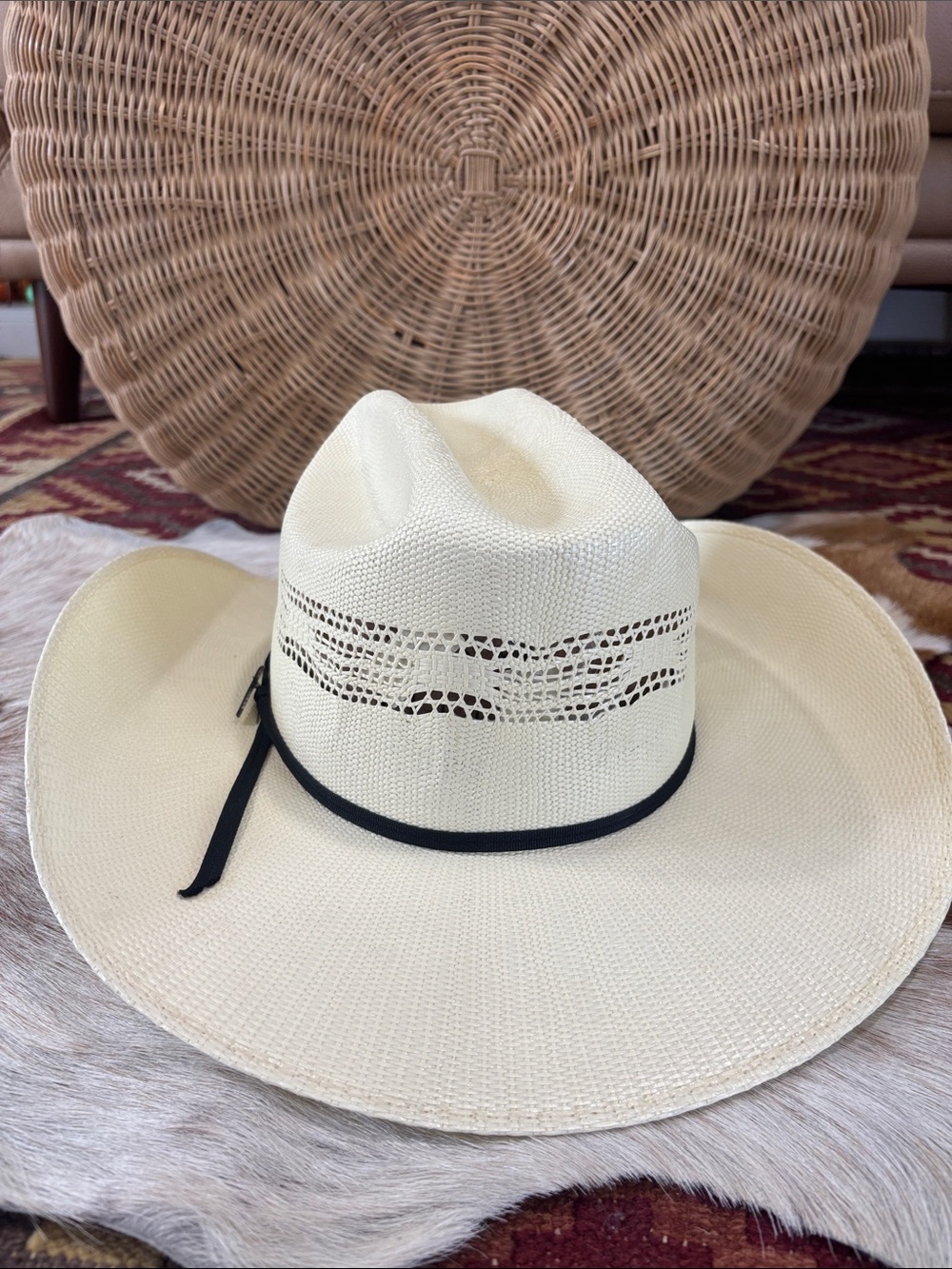 Twister straw, cowboy hat 7 7/8 - Picture 4 of 7